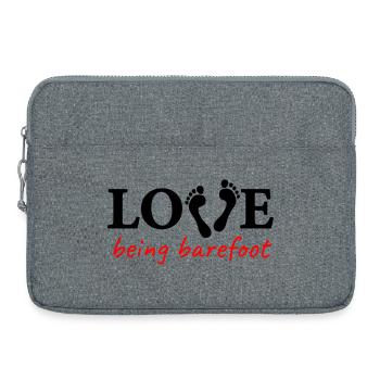 love being barefoot Version 2 - love to be barefoot - Laptop bag 15" - heather grey - Front