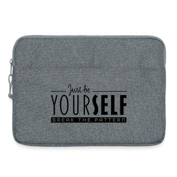 Soyez simplement vous-même et brisez le schéma - Sacoche pour ordinateur portable 15 pouces - gris chiné - Devant