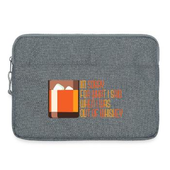 Whiskey Saying Whiskey Drinker Whiskey Lovers - Laptop bag 15" - heather grey - Front