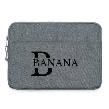 Banana Bold Typography - Laptop bag 15" - heather grey - Front