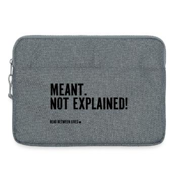 Meant. Not explained! - Laptoptasche 15" - Grau meliert - Vorne