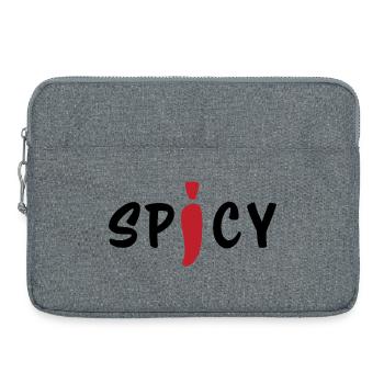 Scharfer Chili Pepper Bold Minimalistisches Food-Design - Laptoptasche 15" - Grau meliert - Vorne