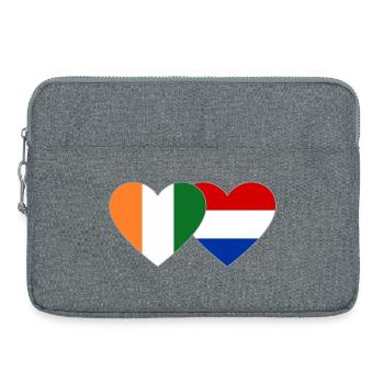 Drapeau de la Côte d’Ivoire des Pays-Bas - Sacoche pour ordinateur portable 15 pouces - gris chiné - Devant
