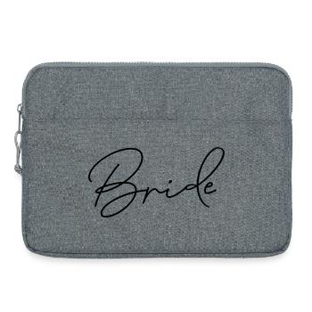Enterrement de vie de jeune fille de la chemise de mariée - Sacoche pour ordinateur portable 15 pouces - gris chiné - Devant