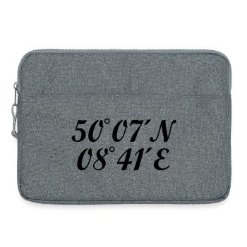 Frankfurter Koordinaten Frankfurt am Main - Laptoptasche 15" - Grau meliert - Vorne