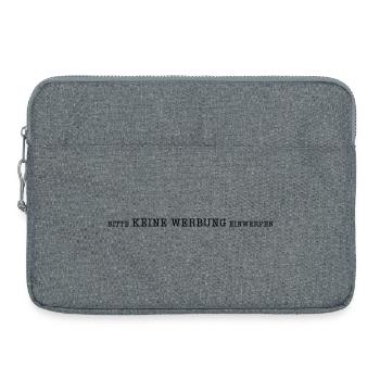 Bitte Keine Werbung einwerfen - Laptoptasche 15" - Grau meliert - Vorne