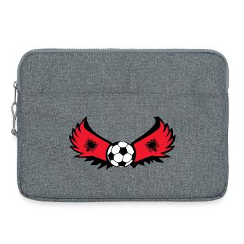 Football Albanie - Sacoche pour ordinateur portable 15 pouces - gris chiné - Devant