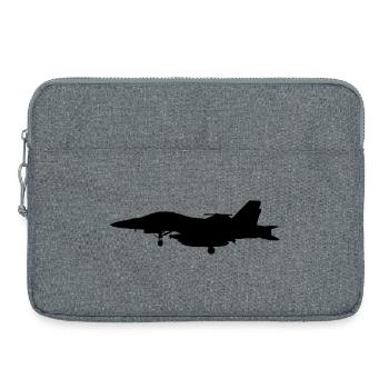Avion de Chasse - Sacoche pour ordinateur portable 15 pouces - gris chiné - Devant