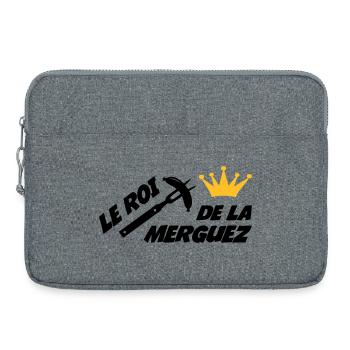 Le Roi de la Merguez ! - Sacoche pour ordinateur portable 15 pouces - gris chiné - Devant