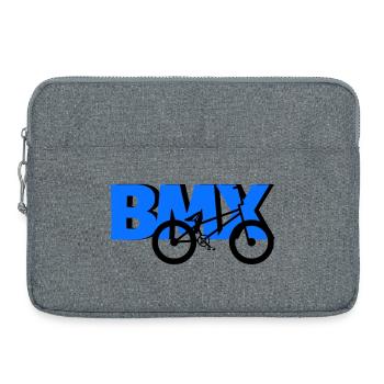 T-shirt BMX Freestyle – Roulez avec style - Sacoche pour ordinateur portable 15 pouces - gris chiné - Devant