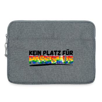 KEIN PLATZ FÜR RASSISMUS - Laptoptasche 15" - Grau meliert - Vorne