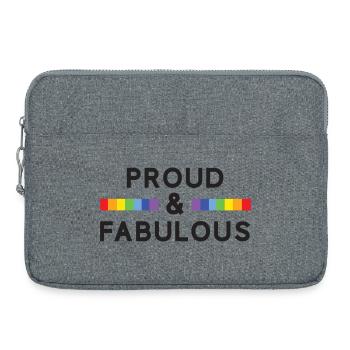 Pride Month - Proud and Fabulous - Laptop bag 15" - heather grey - Front