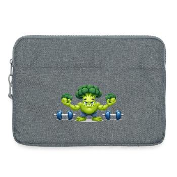 Brokkoli Gewichtheber - Laptoptasche 15" - Grau meliert - Vorne