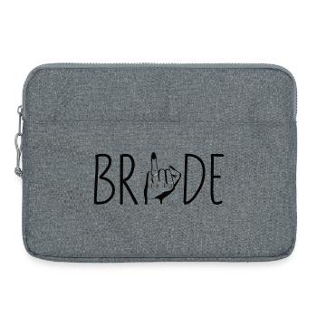 Mariée – officiellement hors marché - Sacoche pour ordinateur portable 15 pouces - gris chiné - Devant