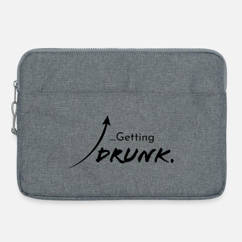 Getting drunk, version 1 - Laptop bag 15" - heather grey