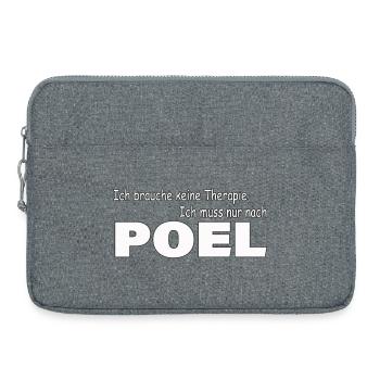 Thérapie POEL - Sacoche pour ordinateur portable 15 pouces - gris chiné - Devant