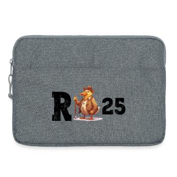 Pension 2025 Duck Pensioner Retired Funny - Laptop bag 15" - heather grey - Front