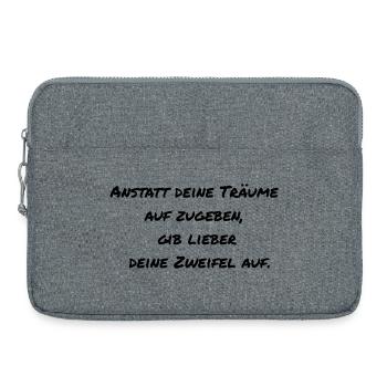 Dicton motivant - Sacoche pour ordinateur portable 15 pouces - gris chiné - Devant