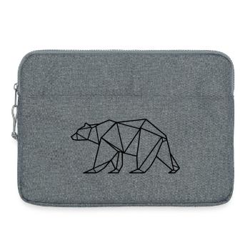 Bär Grizzly Polar Bär Polygon - Laptoptasche 15" - Grau meliert - Vorne