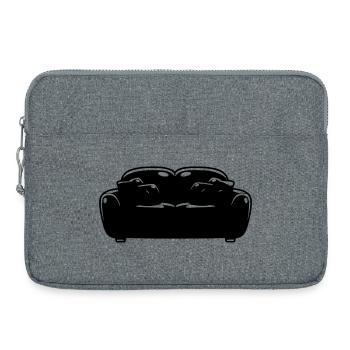 Sofa Couch Silhouette Chill Vector - Laptop bag 15" - heather grey - Front