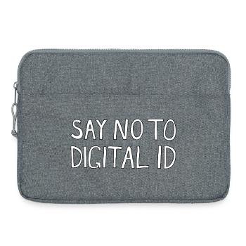 DITES NON À L’IDENTITÉ NUMÉRIQUE - Sacoche pour ordinateur portable 15 pouces - gris chiné - Devant
