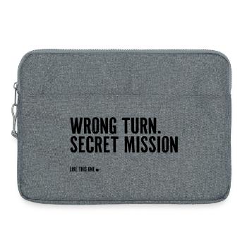 Mauvais tournant. Mission secrète. - Sacoche pour ordinateur portable 15 pouces - gris chiné - Devant