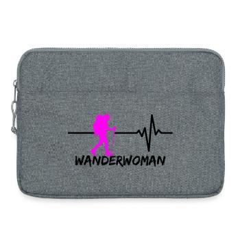 WANDERWOMAN – TRAIL QUEEN! WANDERLUST, HIKING - Laptop bag 15" - heather grey - Front