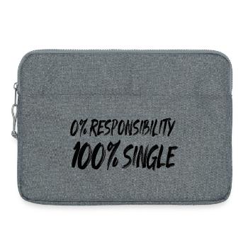 0% responsibility, 100% single - Laptop bag 15" - heather grey - Front