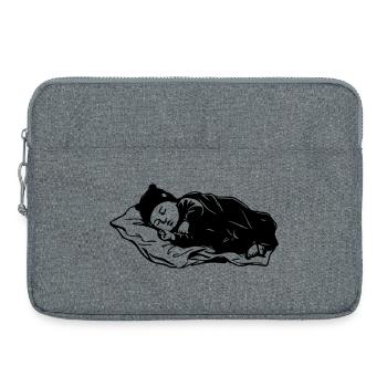 Bébé qui dort  - Sacoche pour ordinateur portable 15 pouces - gris chiné - Devant