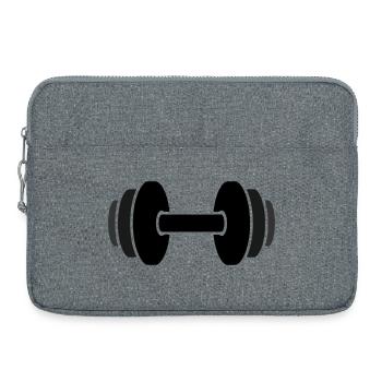 Dumbbell Weights Fitness Gym - Laptop bag 15" - heather grey - Front