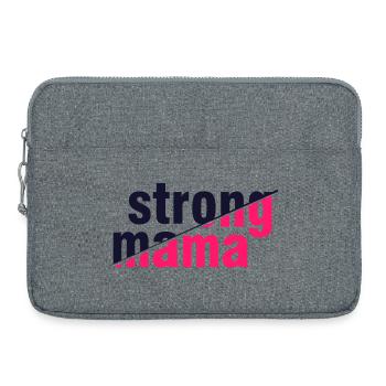Starkes Mama-Muttertagshemd - Laptoptasche 15" - Grau meliert - Vorne