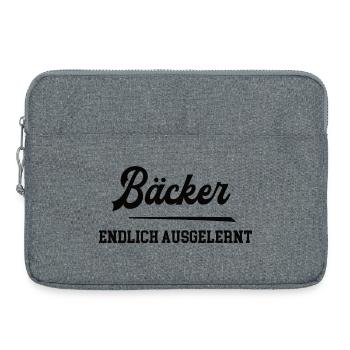 Bäcker Ausbildung Bestanden Azubi Bäckerei - Laptoptasche 15" - Grau meliert - Vorne