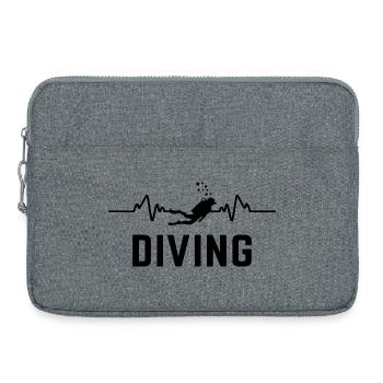 plongée battement de coeur plongée sous-marine - Sacoche pour ordinateur portable 15 pouces - gris chiné - Devant