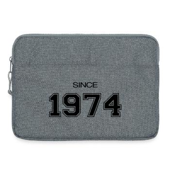 1974 Geburtstagsgeschenk - Laptoptasche 15" - Grau meliert - Vorne