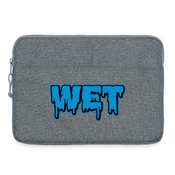 Wet | feucht | nass | Slime - Sacoche pour ordinateur portable 15 pouces - gris chiné - Devant