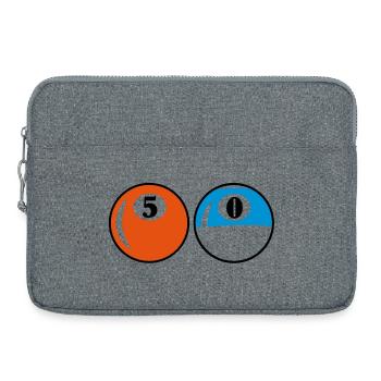 Billardkugeln - 50 Jahre Geburtstag - Laptoptasche 15" - Grau meliert - Vorne