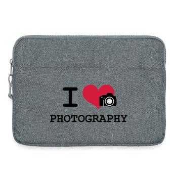 I Love Photography - Sacoche pour ordinateur portable 15 pouces - gris chiné - Devant