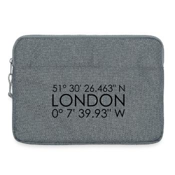 London coordinates - Laptop bag 15" - heather grey - Front