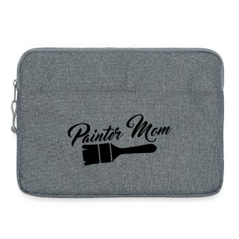 Painter Mom - Laptop bag 15" - heather grey - Front