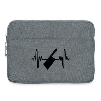 Butcher Knife Heart Line - Laptop bag 15" - heather grey - Front