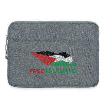 Palestine libre - Sacoche pour ordinateur portable 15 pouces - gris chiné - Devant
