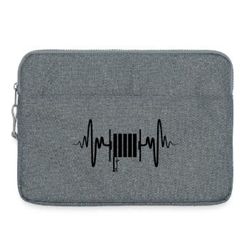 Fire Hose Heart Line - Laptop bag 15" - heather grey - Front