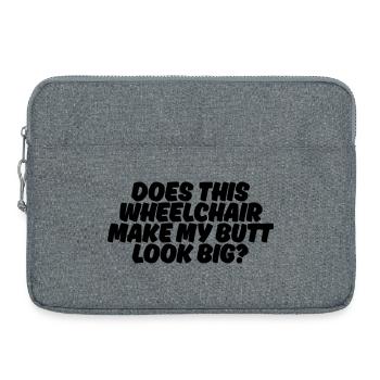 Macht mich dieser Rollstuhl dick? # - Laptoptasche 15" - Grau meliert - Vorne