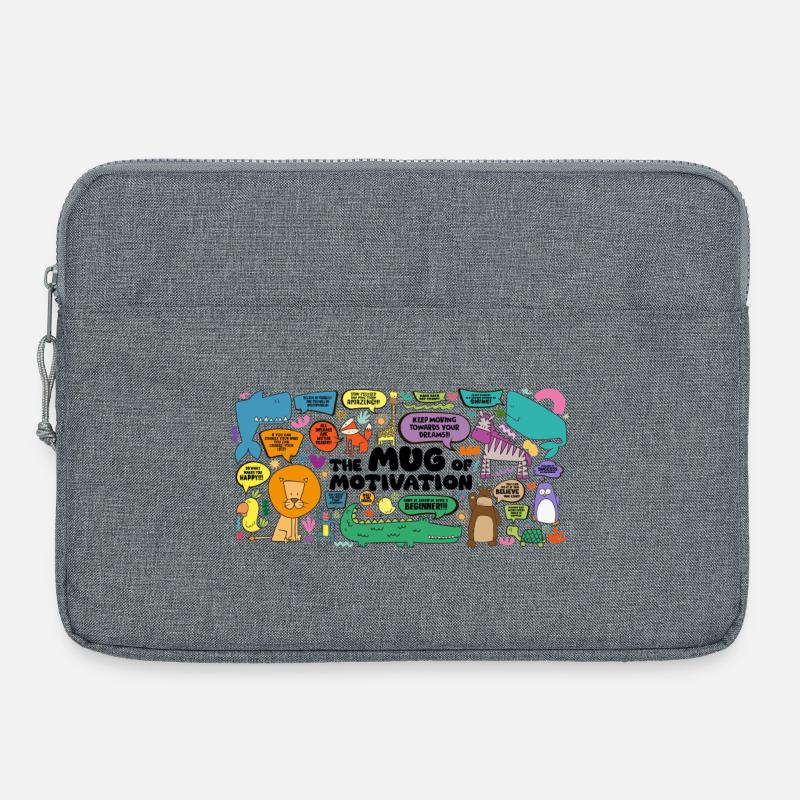 Tasse der Motivation - Laptoptasche 15" - Grau meliert