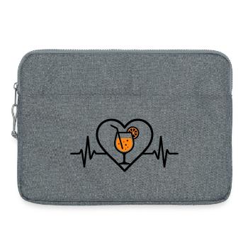 Spritz Heart Cocktail Orange Drink Glass - Sacoche pour ordinateur portable 15 pouces - gris chiné - Devant