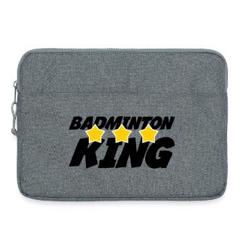 Le Roi du badminton - Sacoche pour ordinateur portable 15 pouces - gris chiné - Devant