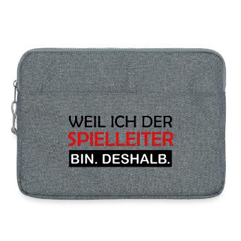 Weil ich der Spielleiter bin Deshalb Rollenspiel  - Laptoptasche 15" - Grau meliert - Vorne