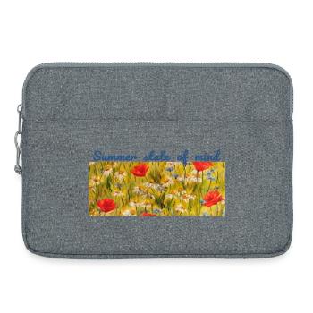 Summer State of Mind Wildflower Meadow Panorama - Laptop bag 15" - heather grey - Front
