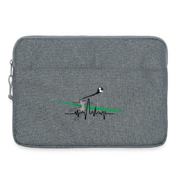 Tropischer Fußballkick - Laptoptasche 15" - Grau meliert - Vorne