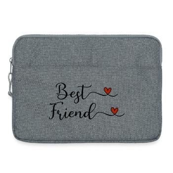 Best friends - Laptop bag 15" - heather grey - Front